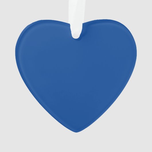 Schattige Basic Stripes Blauw Custom Name Heart Pe Ornament (achterkant)