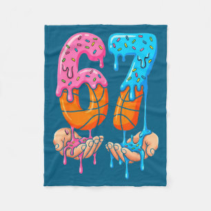 Schattige Basketbal Ijs Drip 67 Fleece Deken