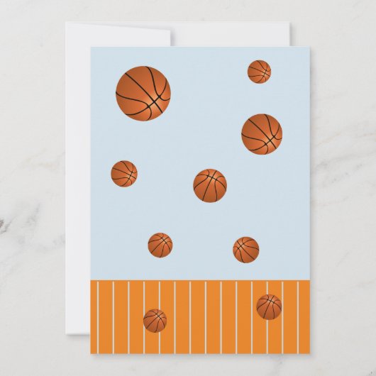 Schattige basketbal kinderen verjaardag foto bedankkaart (Achterkant)