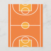 Schattige Basketbal & Lint Budget Verjaardag Uitno (Achterkant)