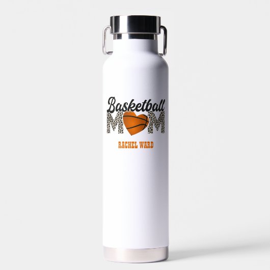 Schattige Basketbal Moeder Waterfles (Voorkant)