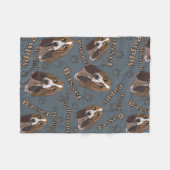 Schattige Basset Hound Puppy Fleece Deken (Voorkant (Horizontaal))