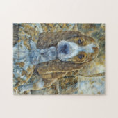 Schattige Basset Hound Puppy Legpuzzel (Horizontaal)