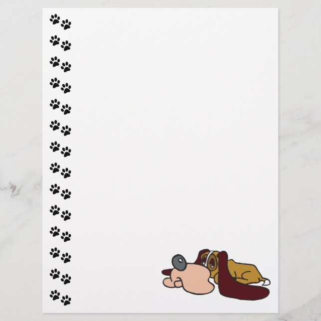 Schattige Basset Hound Puppy Letterhead (Voorkant)