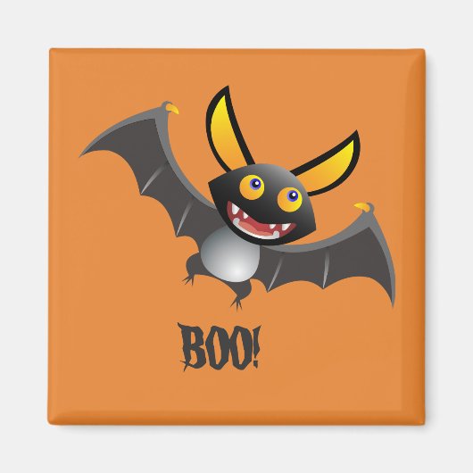 SCHATTIGE BAT BOO! Halloween magneet (Voorkant)