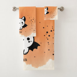 Schattige Bat Buddy - Kawaii Minimalistische Kweke Bad Handdoek