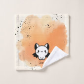 Schattige Bat Buddy - Kawaii Minimalistische Kweke Bad Handdoek (Wasdoekje)
