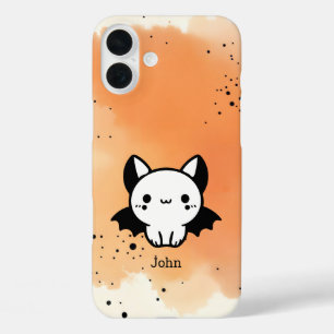 Schattige Bat Buddy - Kawaii Minimalistische Kweke iPhone 16 Plus Hoesje