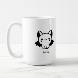 Schattige Bat Buddy - Kawaii Minimalistische Kweke Koffiemok