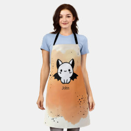 Schattige Bat Buddy - Kawaii Minimalistische Kweke Schort