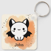 Schattige Bat Buddy - Kawaii Minimalistische Kweke Sleutelhanger (Achterkant)