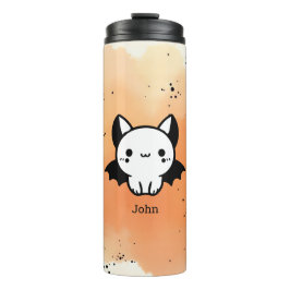 Schattige Bat Buddy - Kawaii Minimalistische Kweke Thermosbeker