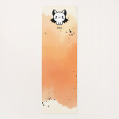 Schattige Bat Buddy - Kawaii Minimalistische Kweke Yogamat (Achterkant)