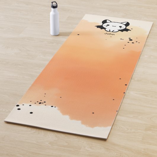 Schattige Bat Buddy - Kawaii Minimalistische Kweke Yogamat (In situ)
