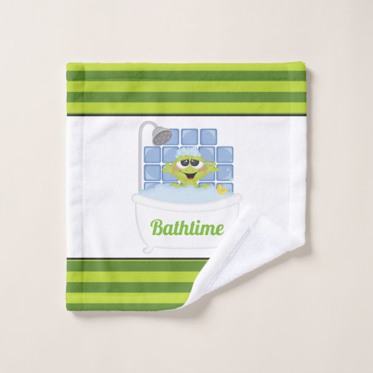 Schattige Bathtime douche kikkerlak set Bad Handdoek (Wasdoekje)