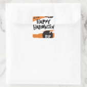 Schattige Bats Grave Happy Halloween Vierkante Sticker (Tas)