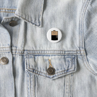 Schattige batterij blijf positief   ronde button 3,2 cm