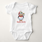 Schattige Bauble Buddy Penguin Kerstmis Romper (Voorkant)
