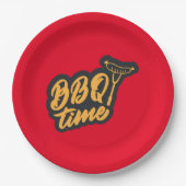 schattige BBQ Time word art Papieren Bordje (Voorkant)