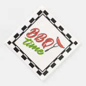 schattige BBQ Time word art Servet (Hoek)