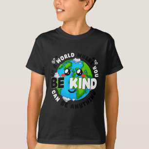 Schattige Be Kind Earth Anti Pesten Unity Day Draa T-shirt