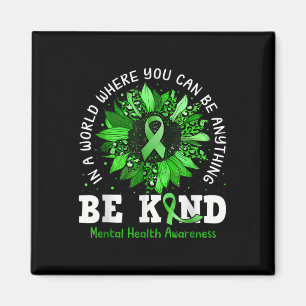 Schattige Be Kind Zonnebloem Geestelijke Gezondhei Magneet