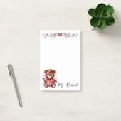 Schattige Be Mine Beer Valentijnse gepersonalisee Post-it® Notes (Kantoor)