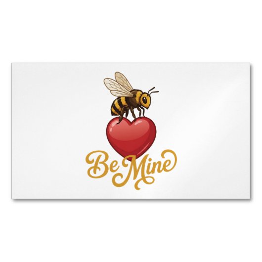 Schattige Be Mine Honingraat Magnetisch Visitekaartje (Voorkant)