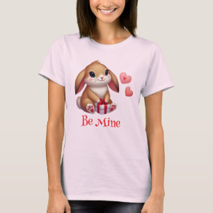 Schattige, Be Mine Valentijnsdag konijn T-shirt