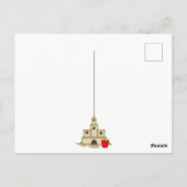 Schattige Beach Baby Sandcastle en Surfboard Dank  Briefkaart (Achterkant)