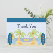Schattige "Beach Baby"-Shower - Hartelijk dank voo Bedankkaart (Staand voorkant)