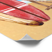 Schattige  Beach Surfen Baby shower Welkom Poster (Hoek)