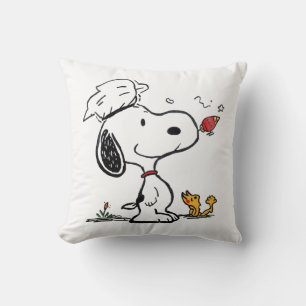 Schattige Beagle Astronaut Cartoon Illustratie Kussen