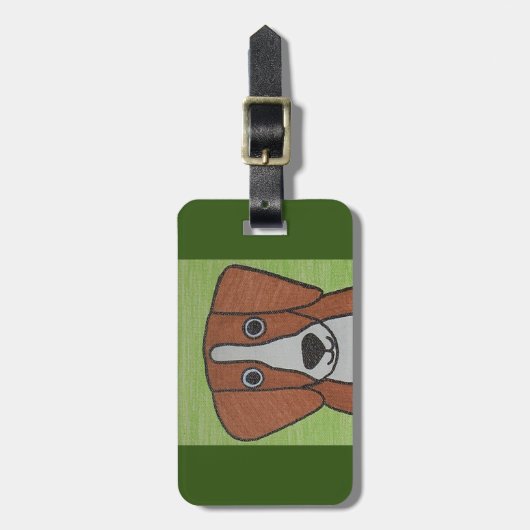 Schattige Beagle Bagagelabel (Voorkant verticaal)