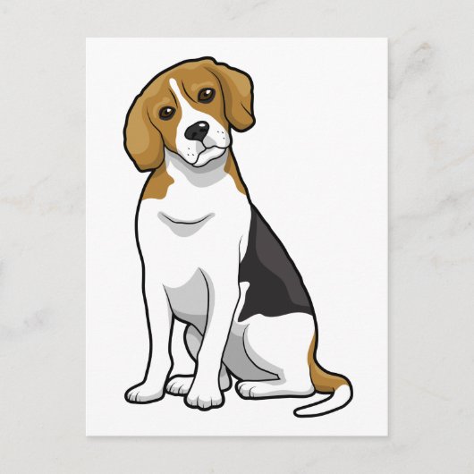 Schattige beagle briefkaart (Voorkant)