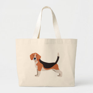 Schattige Beagle Cadeau Puppies Honden Cartoon Lie Grote Tote Bag