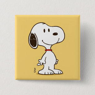 Schattige Beagle Cartoon Karakter Illustratie Vierkante Button 5,1 Cm