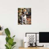 Schattige Beagle Dog Art Print Poster (Thuiskantoor)