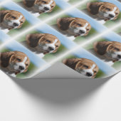 Schattige Beagle Dog Cadeaupapier (Hoek)