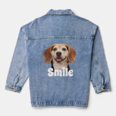Schattige Beagle Dog Face Smile Modern Denim Jacket (Achterkant)