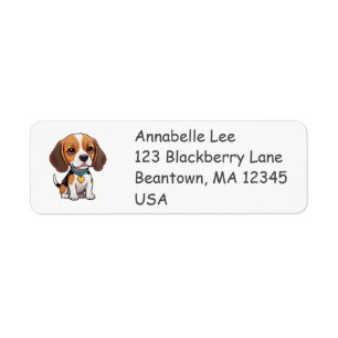 Schattige Beagle Etiket
