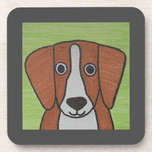 Schattige Beagle Hard Plastic Onderzetter