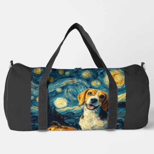Schattige beagle hond Halloween Jack O Lantern Pom Plunjezak (Voorkant)