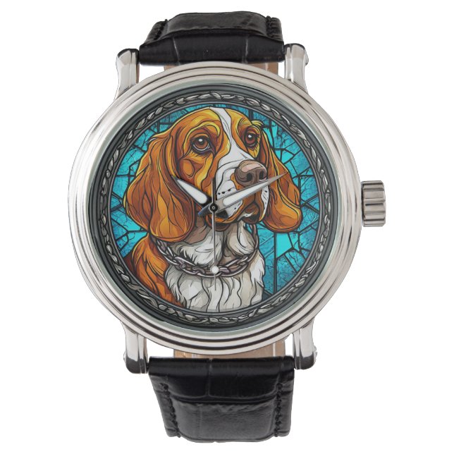 Schattige Beagle hond Horloge (Voorkant)