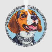 Schattige beagle hond ornament (achterkant)
