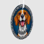 Schattige Beagle hond Ornament (voorkant)