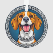 Schattige Beagle hond Ornament (achterkant)