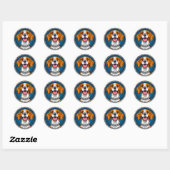 Schattige Beagle hond Ronde Sticker (Vel)