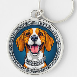Schattige Beagle hond Sleutelhanger