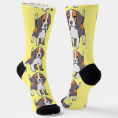 Schattige Beagle-hond Thunder_Cove Sokken (Gebogen)
